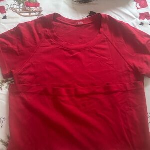 Red Lululemon shirt
